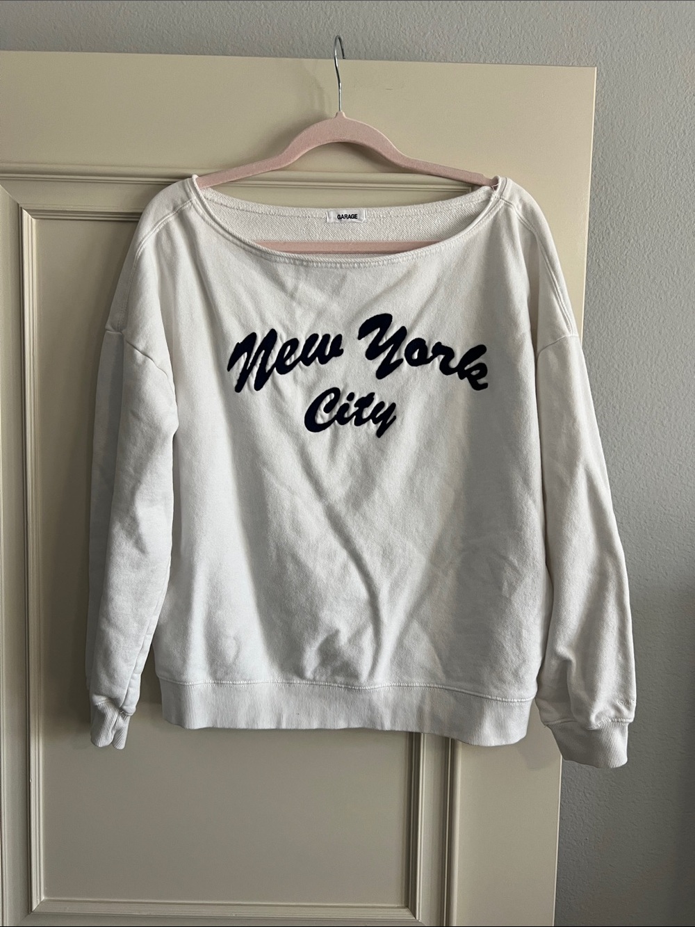 Garage Off the Shoulder NYC Sweatshirt